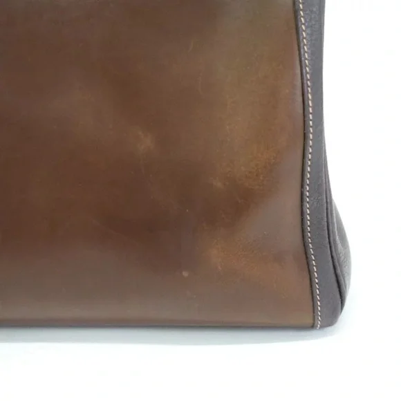 AUTHENTIC KELLY 35 RARE 2 tone brown Amazonia calfskin satchel bag - Picture 5 of 16